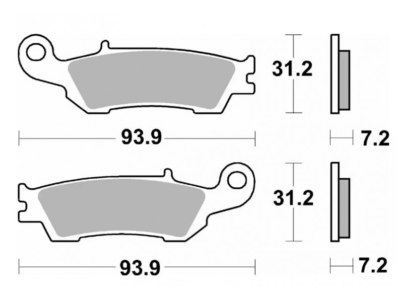 Гальмівні колодки SBS Sport Brake Pads, Sinter/Carbon 840SI